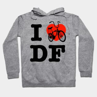 I Love Cycling DF 2 / Yo Amo andar en Bicicleta en el DF 2 / Chilango Pride / Orgullo Chilango Graphic Hoodie